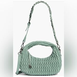 Steve Madden Byvonne True Sage Woven Shoulder Bag